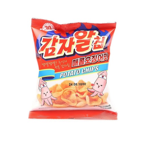 영양 감자알칩 매콤오징어맛 24g