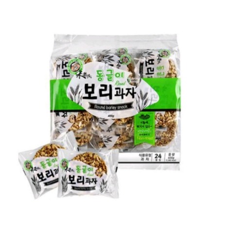엉글팝 동글이 보리과자 384g(16g 24입)